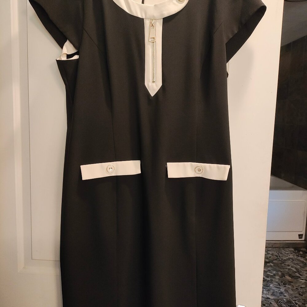 Pierri New York Black and White Dress, Size 16